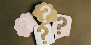 question marks on paper crafts